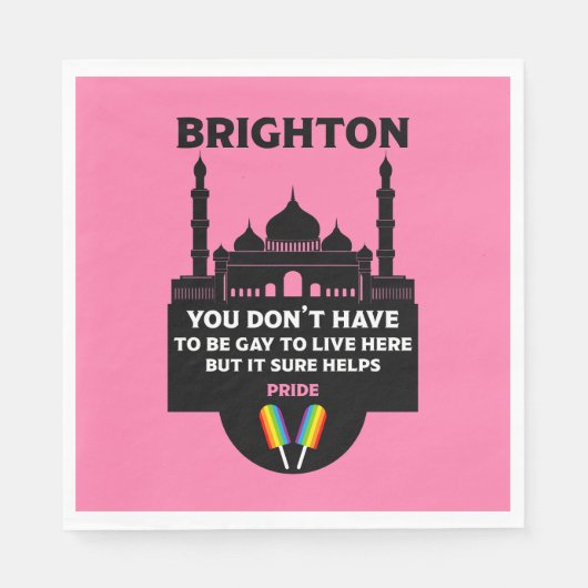 ブライトンゲイプライド スタンダードランチョンナプキン (正面)