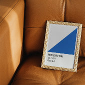 ブライトンシーガルブルーと白 – 白縁ど色 ポスター