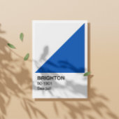 ブライトンシーガルブルーと白 – 白縁ど色 ポスター