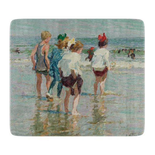 ブライトンビーチの夏の日(by E.H. Potthast) カッティングボード (正面)