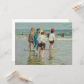 ブライトンビーチの夏の日(by E.H. Potthast) カード (正面/裏面インサイチュ)