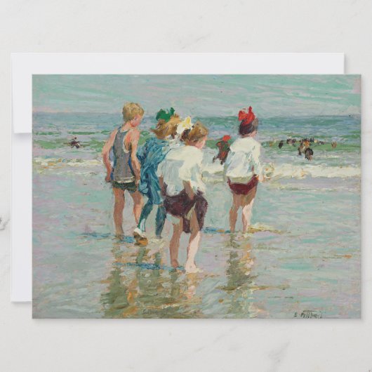 ブライトンビーチの夏の日(by E.H. Potthast) カード (正面)