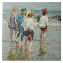 ブライトンビーチの夏の日(by E.H. Potthast) タイル
