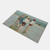 ブライトンビーチの夏の日(by E.H. Potthast) ドアマット (アングル)