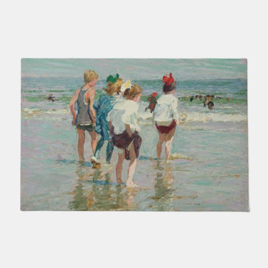 ブライトンビーチの夏の日(by E.H. Potthast) ドアマット (正面)