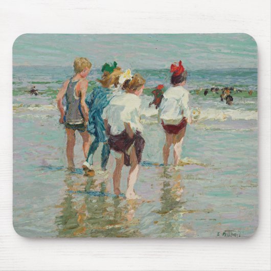 ブライトンビーチの夏の日(by E.H. Potthast) マウスパッド (正面)