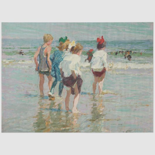 ブライトンビーチの夏の日(by E.H. Potthast) 薄葉紙 (正面)