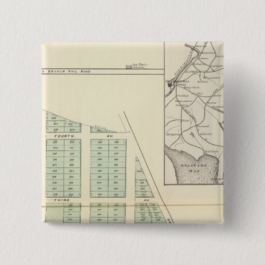 ブライトンランド協会、隣接春レイク 缶バッジ (正面)