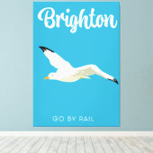 ブライトンヴィンテージ旅行アート キャンバスプリント (インサイチュ (ウッドフロア))