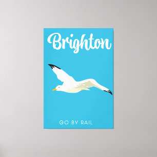 ブライトンヴィンテージ旅行アート キャンバスプリント