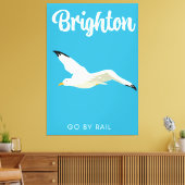 ブライトンヴィンテージ旅行アート キャンバスプリント (インサイチュ (リビング))