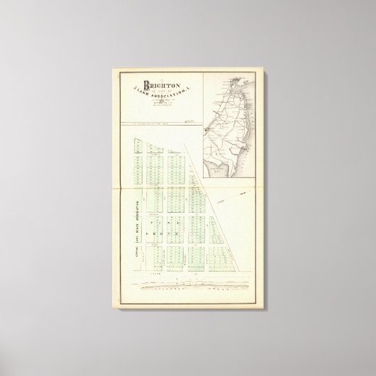 ブライトン土地協会、隣接春湖 キャンバスプリント (正面)