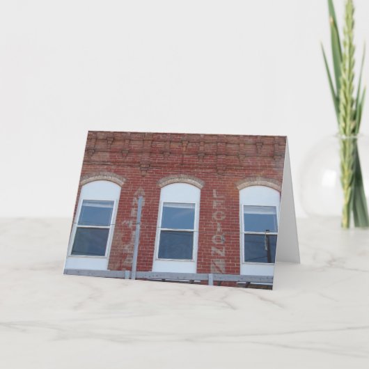 ブライトン、アイオワの古い軍隊の建物 カード (正面)