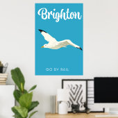 ブライトン ビンテージ 旅行 アート ポスター (ホームオフィス)