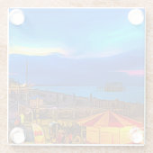 ブライトン&ホーブビーチ&サンセットデ絵画ジタルズ ガラスコースター (裏面)