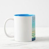 ブライトン、東サセックス旅行ポスター。 ツートーンマグカップ (左)