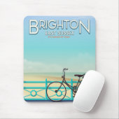 ブライトン、東サセックス旅行ポスター。 マウスパッド (マウス)