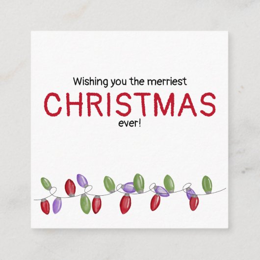 ブライトヴィンテージクリスマスライトホリデーカード エンクロージャーカード (裏面)