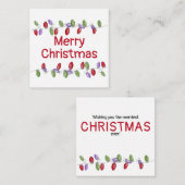 ブライトヴィンテージクリスマスライトホリデーカード エンクロージャーカード (正面/裏面)