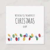 ブライトヴィンテージクリスマスライトホリデーカード エンクロージャーカード (裏面)