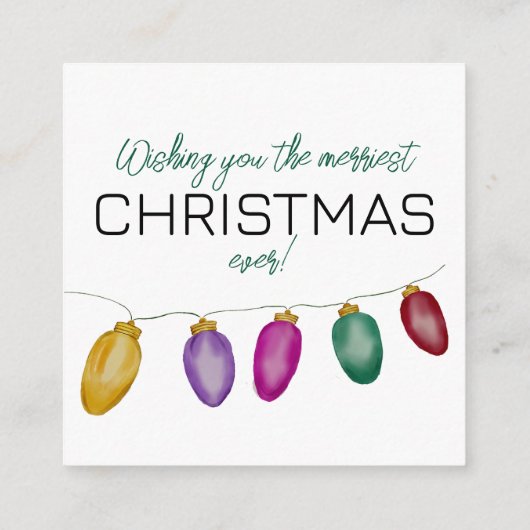 ブライトヴィンテージクリスマスライトホリデーカード エンクロージャーカード (裏面)