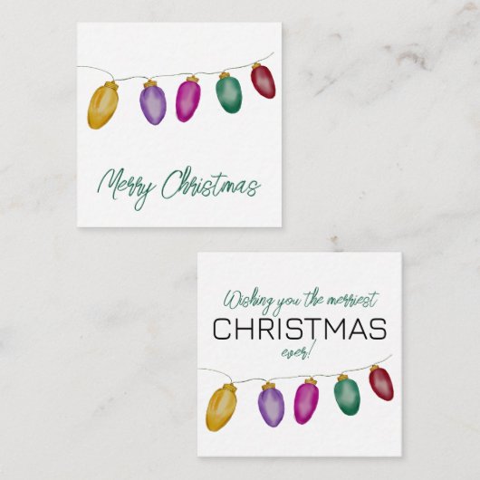 ブライトヴィンテージクリスマスライトホリデーカード エンクロージャーカード (正面/裏面)