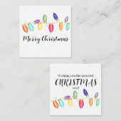 ブライトヴィンテージクリスマスライトホリデーカード エンクロージャーカード (正面/裏面)