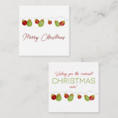 ブライトヴィンテージクリスマスライトホリデーカード エンクロージャーカード (正面/裏面)