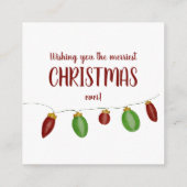 ブライトヴィンテージクリスマスライトホリデーカード エンクロージャーカード (裏面)