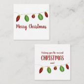 ブライトヴィンテージクリスマスライトホリデーカード エンクロージャーカード (正面/裏面)