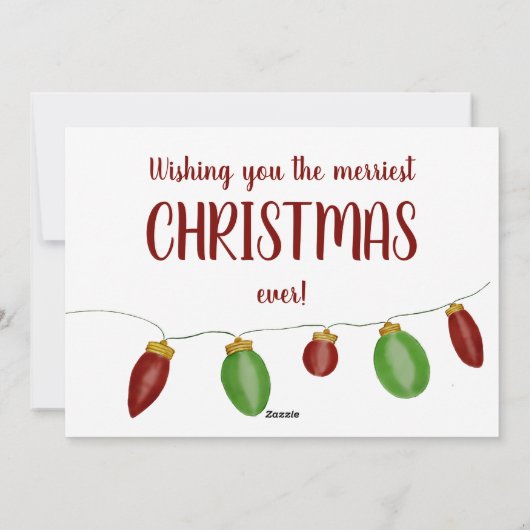 ブライトヴィンテージクリスマスライトホリデーカード シーズンカード (裏面)