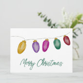 ブライトヴィンテージクリスマスライトホリデーカード シーズンカード (スタンド正面)