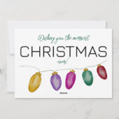 ブライトヴィンテージクリスマスライトホリデーカード シーズンカード (裏面)