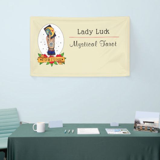 ブライトヴィンテージタロットタトゥービジネスカード 横断幕 (トレードショー)