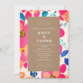 ブライト切り出しカルドストック結婚抽象芸術 招待状 (正面)