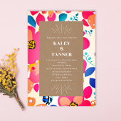 ブライト切り出しカルドストック結婚抽象芸術 招待状