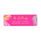 ブライト差出人住所ラベル |ピンク住所 シール (正面)