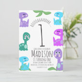 ブライト恐竜誕生日招待状 招待状 (スタンド正面)