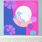 ブライト抽象芸術アート キャンバスプリント (インサイチュ (ウッドフロア))