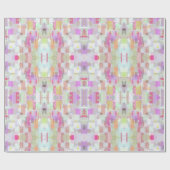 ブライト抽象芸術ジオメトリックアートカラフルパステル ラッピングペーパー (フラット)