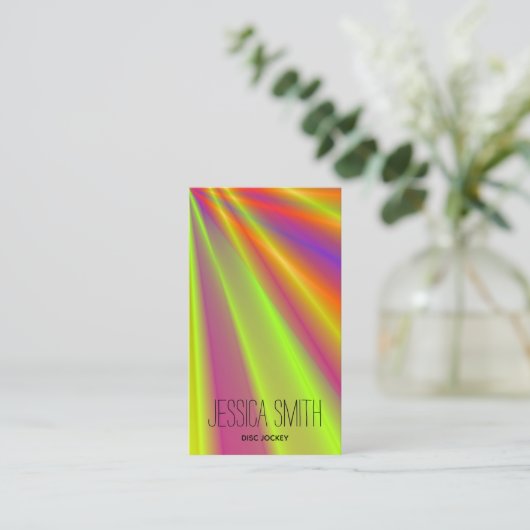 ブライト抽象芸術ナイトクラブライトショーDJ 名刺 (スタンド正面)