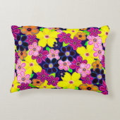 ブライト抽象芸術フラワーアート アクセントクッション (裏面)