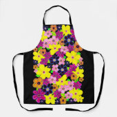 ブライト抽象芸術フラワーアート エプロン (正面)