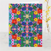 ブライト抽象芸術フラワーアート カード (黄色い花)