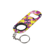 ブライト抽象芸術フラワーアート キーホルダー栓抜き (裏面アングル)