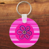 ブライト抽象芸術フラワーアート キーホルダー (正面)