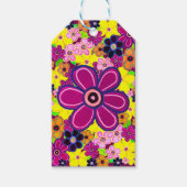 ブライト抽象芸術フラワーアート ギフトタグ (正面)