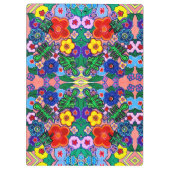 ブライト抽象芸術フラワーアート クリップボード (裏面)