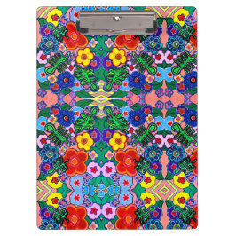 ブライト抽象芸術フラワーアート クリップボード