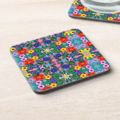 ブライト抽象芸術フラワーアート コースター (左側)